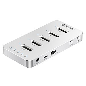 ORICO M.2 SATA SSD Clone Enclosure, 5 Bay Aluminum Hard Drive Docking Station - $119.99 AC
