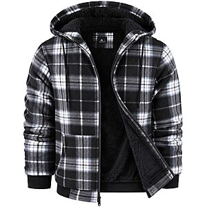 ZITY Hoodies for Men Flannel Fleece Sweatshirt Sherpa Lined - $19.99 after coupon