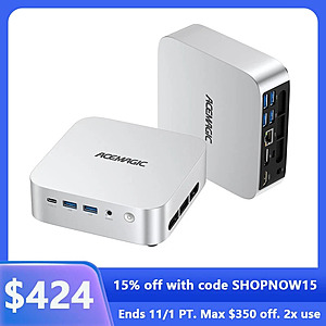 ACEMAGIC W1 Mini PC: Ryzen 7 H255, 16GB LPDDR5, 512GB SSD $424 + Free S/H