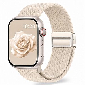 Evie Bank Braided Nylon Sport Band for Apple Watch w/ Magnetic Clasp (Various) $4.99 + Free Shipping w/ Prime or on $35+