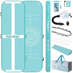 10' FunWater 8" Thick Dual-Sided Inflatable Gymnastics Tumble Track Mat w/ Electric Pump & Storage Bag (Green) $98.99 + Free Shipping