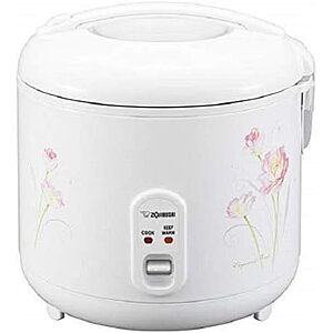Zojirushi NS-RPC18FJ Rice Cooker and Warmer, 1.8-Liter, Tulip | One-touch operation, nonstick inner pan $138.99