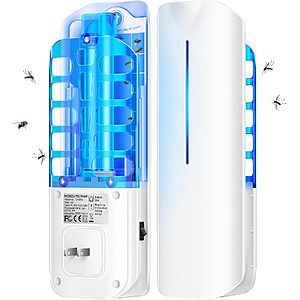 BURLAN Flying Insect Trap, Plug-in Fruit Fly Trap Indoor 9W Night UV Light $11.99