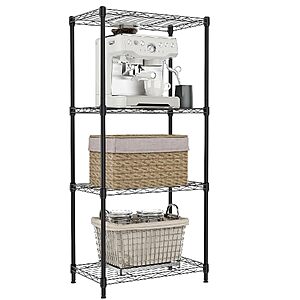 4-Tier Izeuk Black Metal Wire Shelving Unit (17.7"W x 11.8"D x 41.9"H) $19.99 + Free Shipping w/ Prime or on $35+