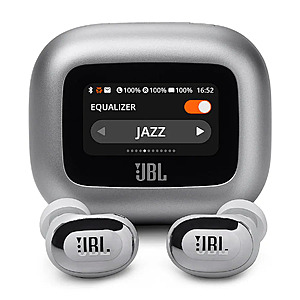 JBL Live Buds 3 ANC True Wireless Earbuds w/ Smart Display Charging Case $91.99