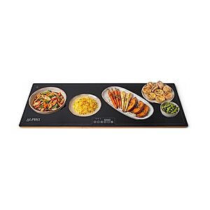 Alpha Living 40" Tempered Glass Electric Warming Tray w/ 3 Heat Settings & Timer $17.99 + Free Shipping w/ Prime or $6 Fee per Order