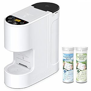 BEQOOL 3-Mode Hot Towel Warmer & Dispenser Machine w/ 44-Count Compressed Facial Towels $43.99 + Free Shipping