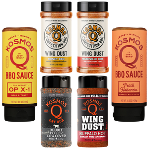 6-Pack: Kosmos BBQ Sauce, Wing Dust & Dry Rub $19.99 + Free S/H