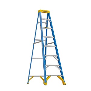 8 ft. Fiberglass Step Ladder (12 ft. Reach Height) with 250 lb. Load Capacity Type I Duty Rating