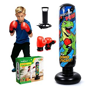 EagleStone 63" Inflatable Dinosaur Punching Bag - $19.79 after coupon