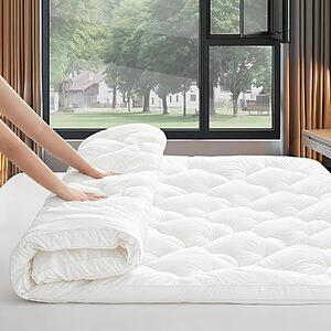2" WQSPRING Quilted Pillow Top Mattress Pad w/ 8"-21"Deep Pocket Fit $11.49 + Free Shipping w/ Prime or on $35+