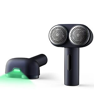 Nesugar Dual-Head Fabric Shaver and Lint Remover, Electric Sweater Defuzzer with Green Light Detection, 3 Speeds $12.99