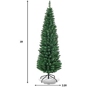 HAPPYGRILL 5FT Slim Pencil Christmas Tree $23.15