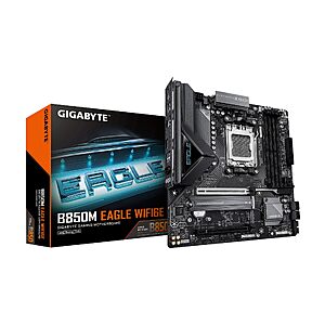 GIGABYTE B850M Eagle WIFI6E AMD AM5 mATX Motherboard, Support AMD Ryzen 9000/8000/7000 Series, DDR5, 8+2+2 Power Phase $133.95