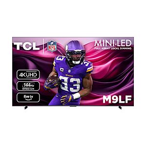 TCL 98 Inch M9LF Series Mini LED 4K HDR Smart Fire TV, 144Hz, 98M9LF (2026) | Full Array Local Dimming, High Brightness, HDR10, Dolby Vision & Atmos, IMAX Enhanced $1599.99