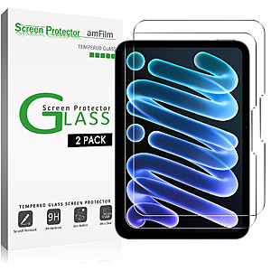amFilm Screen Protector  2-Pack for iPad mini (A20 Pro) and iPad Air/Pro Starting $4.49 + Free Shipping w/Prime or $35+