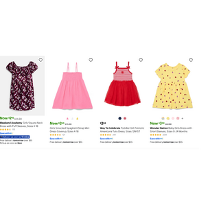 Wonder Nation and Weekend Academy Girls Dresses From $2 $2.1
