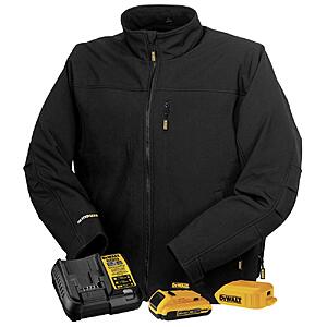 DEWALT Men's Heated Soft Shell Jacket Kit Black X-Large $142.99