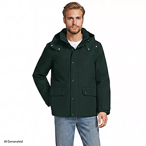 Lands' End Men's Expedition Waterproof Down Jacket $125.97