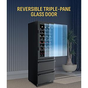 NewAir 24" Dual Zone Beverage Refrigerator & Wine Cooler for 108 Bottles & 175 Cans $1999.99