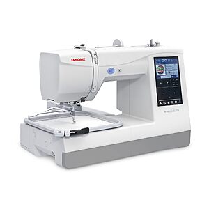Janome Memory Craft 100e Embroidery Machine 5.5x5.5in, 274 Designs | 274 Designs, 11 Monogramming Fonts, Accessories Max 5.5 " x 5.5 ", For Shirts, Clothing $799