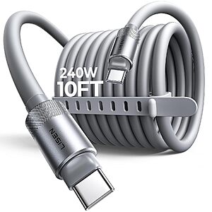 10' 240W Lisen USB-C to USB-C Fast Charging Cable $9.99 + Free Shipping w/ Prime or on $35+