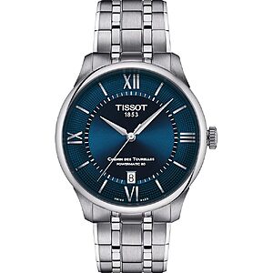 Tissot Chemin des Tourelles, Swiss Powermatic 80, 39 mm, Blue Dial, Men's Watch $686.38