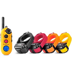 E-Collar Educator EZ-904 Remote Dog Training Collar, 4 Dog, Yellow | 4-Dog System | 1/2 Mile | LCD Remote | 256 Selectable Settings / 100 Displayed Levels | Rechargeable $469.99