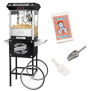 Great Northern Popcorn Paducah 8oz Popcorn Machine with Cart, Black $387.99