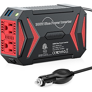 300W BESTEK Pure Sine Wave DC 12V to AC 110V Car Adapter $31.49 + Free Shipping