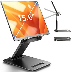 Lisen Foldable Tablet Stand & Holder for iPad, Phones & Tablets (Black) $7.49 + Free Shipping w/ Prime or on $35+