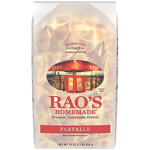 Rao's Fusili, Farfalle and Bucatini Pasta Sale 20% off S&S