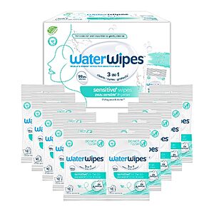 10-Pack 100-Count WaterWipes Sensitive+ Unscented Facial Wipes $7.97 w/ S&S + Free Shipping w/ Prime or on $35+