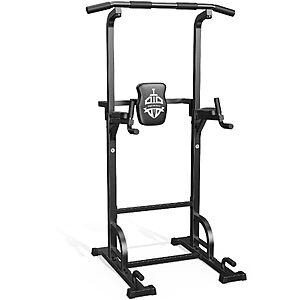 SPORTSROYALS Pull Up Power Tower Dip Station for Home Gym Workouts | 450LBS Stable H-Frame Base, Supports Pull-Ups, Dips and Leg Raise Exercises $146.99