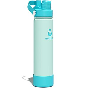 24-Oz avodvo Insulated Stainless Steel Water Bottle w/ 2-in-1 Straw & Spout Lid (Green) $7.99 + Free Shipping w/ Prime or on $35+