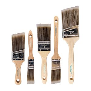 Pro Grade Paint Brushes, Paint Brush Set for Walls, Trim & Stain, 5-Piece $7.98