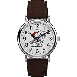 Timex Men's Peanuts Weekender Baseball 38mm Watch $69.64