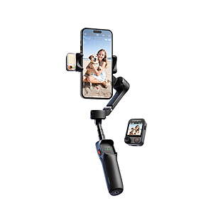 Hohem iSteady V3 Ultra 3 Axis Gimbal Stabilizer for Smartphone w/ Al Tracking, Detachable Touch Remote, Tripod, & Light $129