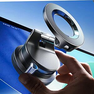 $9.99 AC AMAZON  LISEN for MagSafe Car Mount [3800gf Strong Magnet&90+LBS Suction] 360° Adjustable Vacuum Magnetic Phone Holders for Your Car