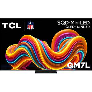 TCL 55" Class QM7L Series 4K UHD HDR SQD-Mini LED Smart TV with Google TV with Gemini (2026) $699.99