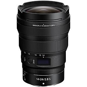 $1896.95* | Nikon NIKKOR Z 14-24mm f/2.8 S Wide-Angle Zoom Lens at Amazon