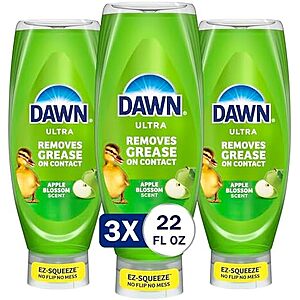 [SnS, AC] $20.11 | 3 × 3-Pack 22-Oz Dawn Ultra EZ Squeeze Dish Soap (Apple Blossom) ($6.70 each) at Amazon