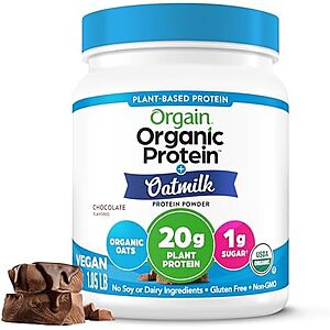 [SnS, AC] $13.03 | 1.05-Pound Orgain Organic Vegan Protein Powder + Oat Milk (Chocolate) at Amazon