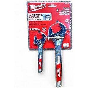 [AC] $22.47 | Milwaukee AGN 48-22-7400 Wrench Set Adjacent, 6 & 10" at Amazon