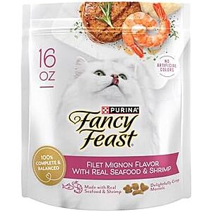 [SnS, AC] $9.68 | 4-Pack 1-Pound Fancy Feast Purina Dry Cat Food Filet Mignon Flavor at Amazon
