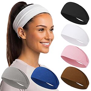 6-Pack Wide Non-Slip Workout Headbands (Multicolor) $5.49 + Free Shipping w/ Prime or on $35+