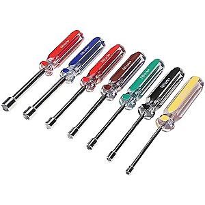 [AC] $9.39 | Olympia Tools SAE Nut Driver Set 86-513, 7-Piece Color Handle at Amazon