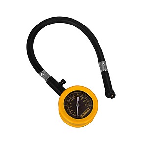 Dewalt Analog Dial Pressure Gauge w/Bleeder Valve, 12" Hose & Swivel Chuck (0-60 PSI) $23.09
