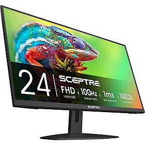 24" Sceptre Prime 1920x1080 FHD 100Hz Gaming Monitor (E248W-FW100T) $79.97 + Free Shipping