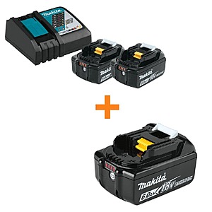 18-Volt LXT Lithium-Ion Battery and Rapid Optimum Charger Starter Pack (5. 0Ah) with 18V LXT Lithium-Ion 6.0 Ah Battery